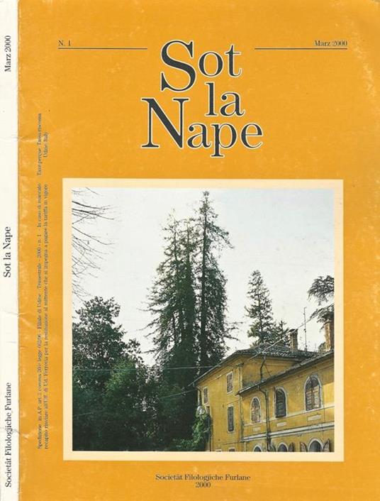 Sot la Nape N. 1. Trimestrale con gli Atti della Società - copertina