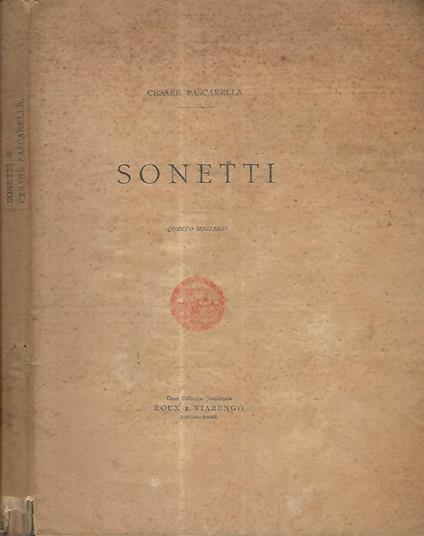 Sonetti - Cesare Pascarella - copertina