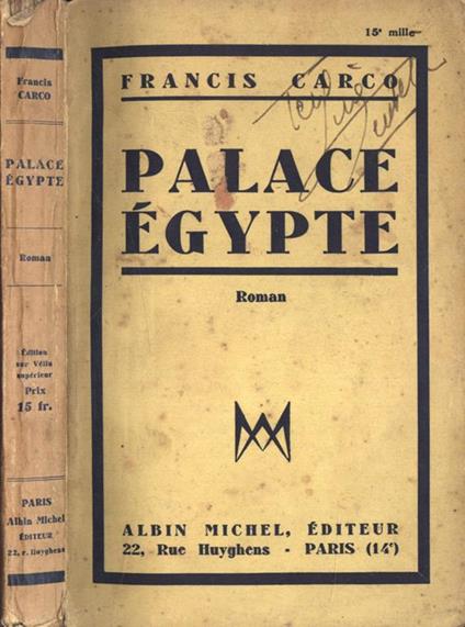 Palace Egypte - Francis Carco - copertina