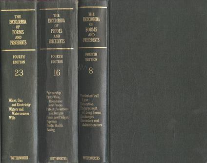The encyclopaedia of forms and precedents Vol. 8 - 16 - 23 - copertina