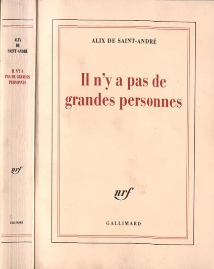 Il n' y a pas de grandes personnes - copertina