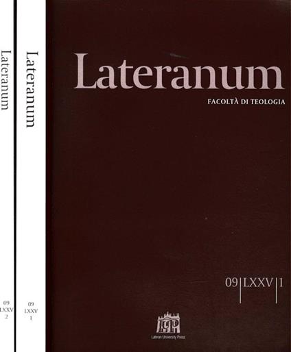 Lateranum N.I Ii Del 2009. Facolta' Di Teologia - copertina