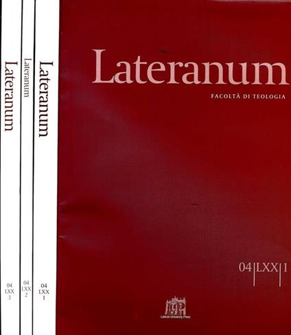 Lateranum N.I Ii Iii Del 2004. Facolta' Di Teologia - copertina