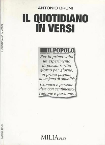 Il quotidiano in versi - Antonio Bruni - copertina