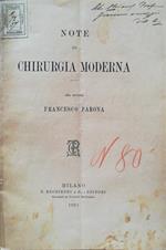 Note di chirurgia moderna