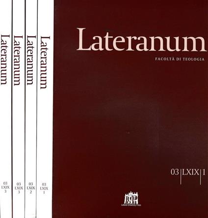 Lateranum N.I Ii Iii Del 2003. Facolta' Di Teologia - copertina