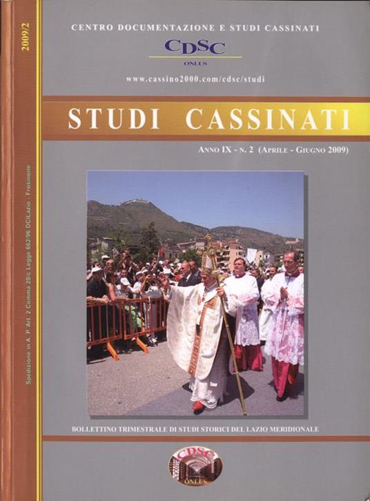 Studi cassinati - Anno IX n. 2 - copertina