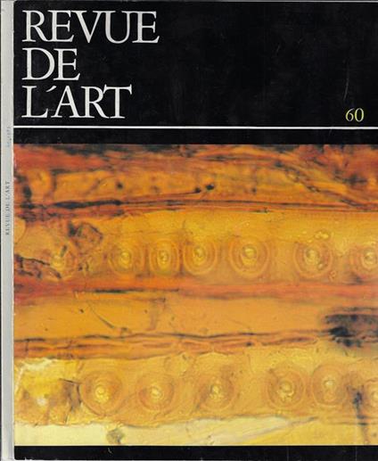 Revue de l'art Anno 1983 N° 60 - copertina