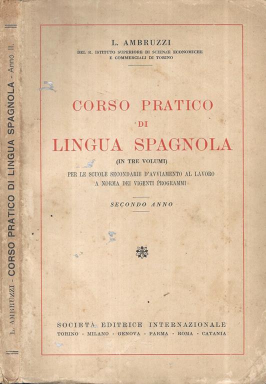 Corso pratico di lingua Spagnola Secondo Anno - Lucio Ambruzzi - copertina