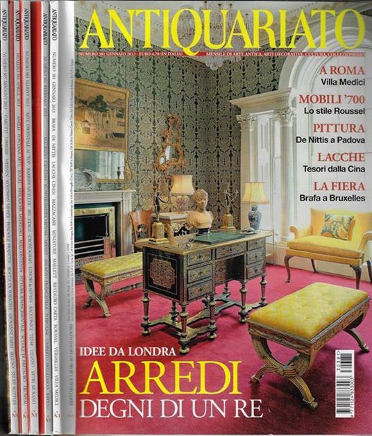 Antiquariato Anno 2013 n° 381, 382, 383, 384, 385. Mensile di arte antica, arti decorative, cultura, collezionismo - Michele Buonuomo - copertina