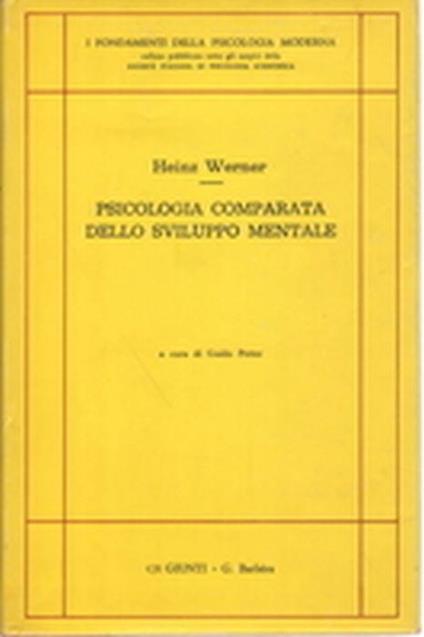 Psicologia Comparata Dello Sviluppo Mentale - Heinz Werner - copertina