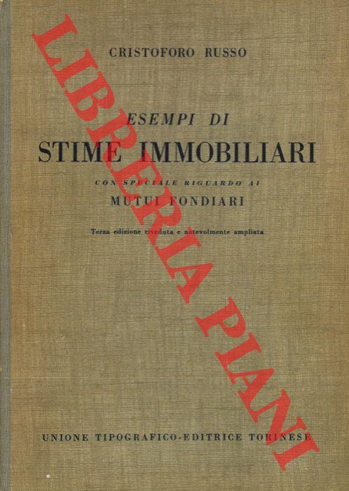 Esempi di stime immobiliari con speciale riguardo ai mutui fondiari - Cristoforo Russo - copertina