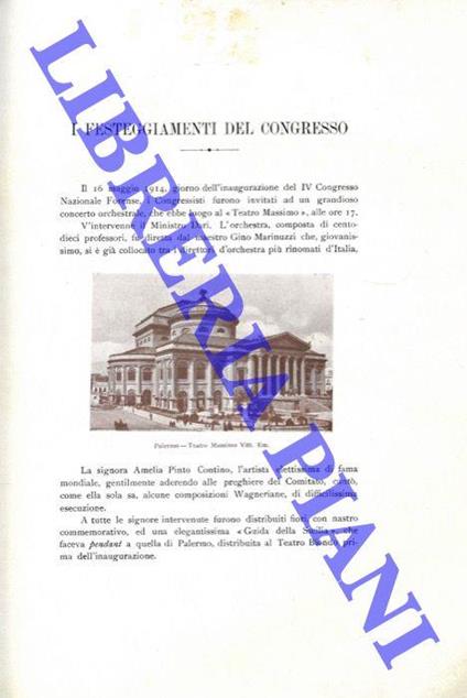 I festeggiamenti del Congresso(Forense) - Emprin Callisto - copertina