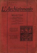 L' Archiginnasio. Bollettino della Biblioteca Comunale di Bologna.