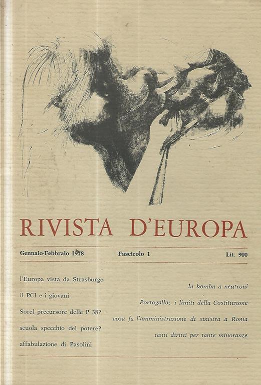 Rivista d'Europa fascicolo 1 - copertina