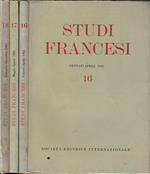 Studi francesi Anno VI N° 16, 17, 18 (annata completa)