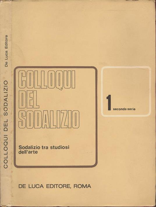 Colloqui del sodalizio. Seconda serie - 1 - 1966-1968 - copertina