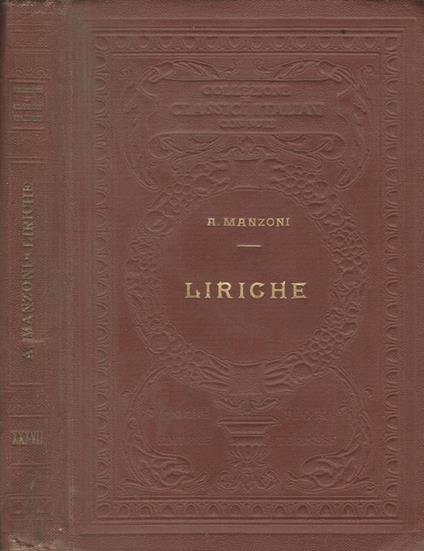 Liriche - Alessandro Manzoni - copertina