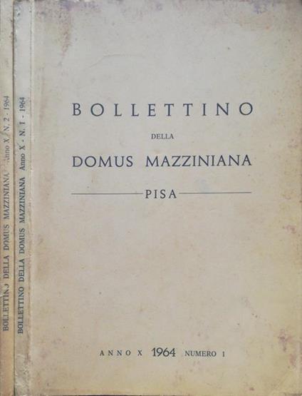 Bollettino della Domus Mazziniana 1964 - copertina