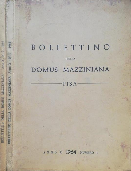 Bollettino della Domus Mazziniana 1964 - copertina