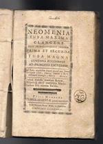 Neomenia tuba maxima clangens - sicut olim prima et secund a tuba magna lusitania buccinante ad principes universos: Italicam dialecto translata Romae . Hispanicam phrasi transcripta Matriti . Gallico stilo exarata Parisii. Typis mandata Ulissis Augu