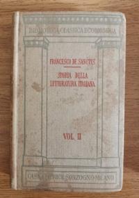 Storia della letteratura italiana vol. II - Francesco De Sanctis - copertina