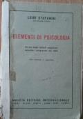 Elementi di psicologia - Luigi Stefanini - copertina