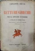 Letture greche - Giovanni Decia - copertina