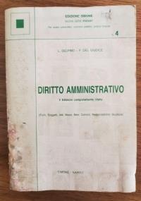 Diritto amministrativo, V edizione di L. Delpino - copertina