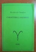 Caratteri e aneddoti - Nicolas de Chamfort - copertina