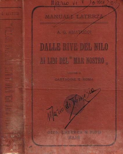 Dalle rive del Nilo ai lidi del Mar Nostro vol.II - Aurelio Giuseppe Amatucci - copertina