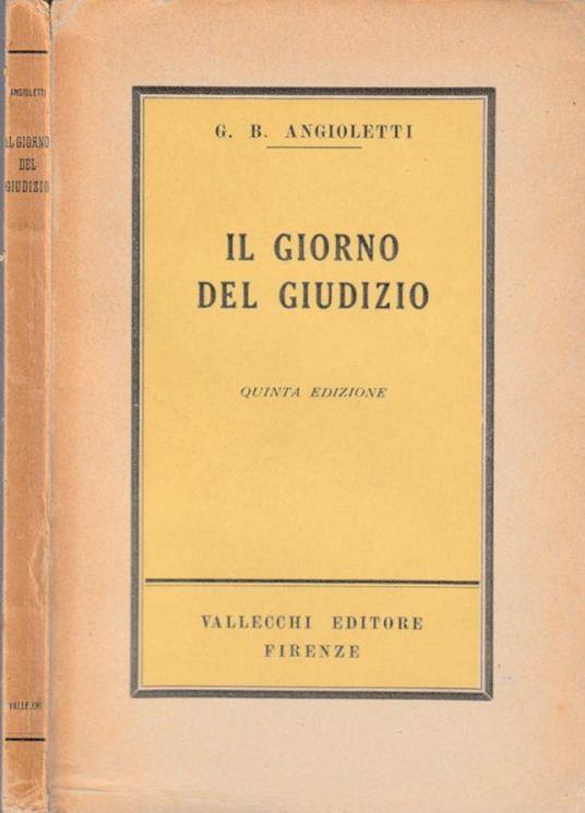 Il giorno del giudizio - G. Battista Angioletti - copertina