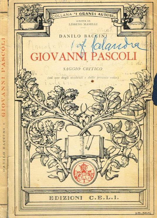 Giovanni Pascoli - Danilo Baccini - copertina