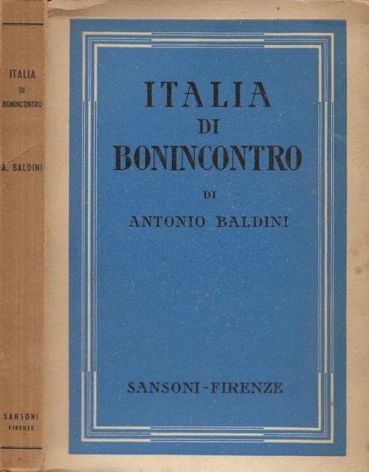 Italia di Bonincontro - Antonio Baldini - copertina