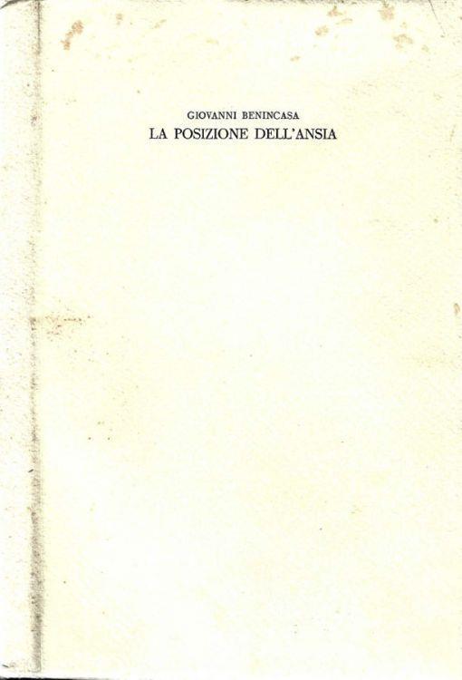 La posizione dell'ansia - Giovanni Benincasa - copertina