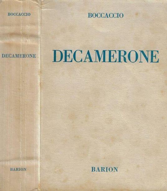 Il Decamerone - Giovanni Boccaccio - copertina