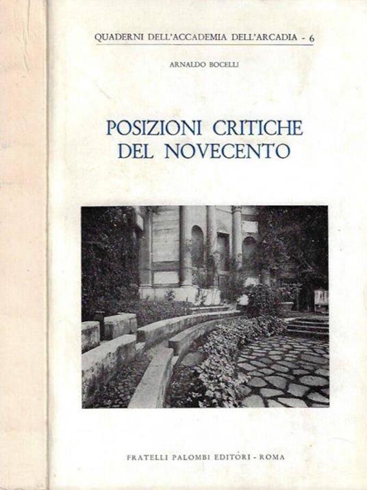 Posizioni critiche del Novecento - Arnaldo Bocelli - copertina