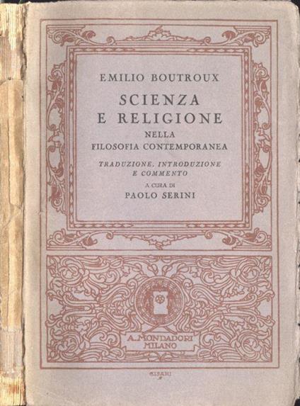 Scienza e religione nelle filosofia contemporanea - Emile Boutroux - copertina