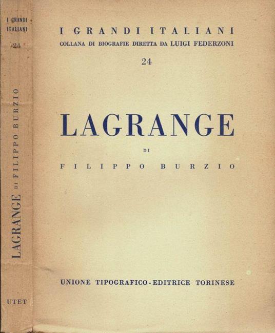 Lagrange - Filippo Burzio - copertina