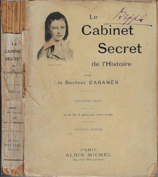 Le cabinet secret de l'histoire - Augustin Cabanés - copertina
