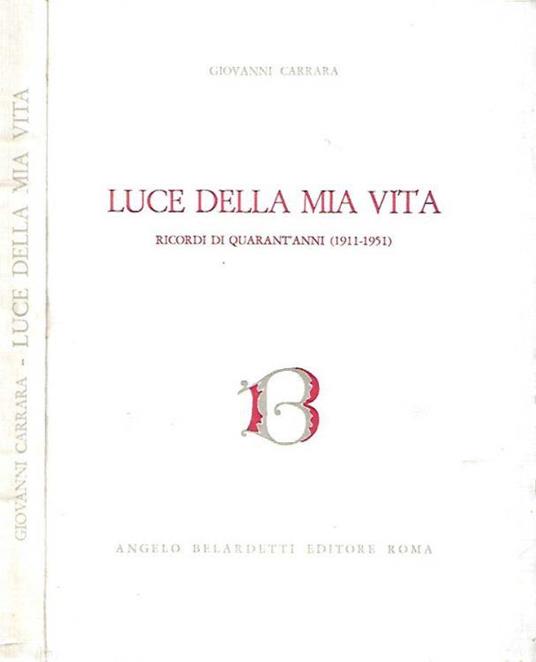 Luce della mia vita - G. B. Carrara - copertina