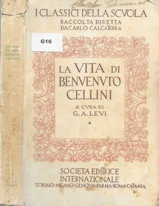 Vita - Benvenuto Cellini - copertina