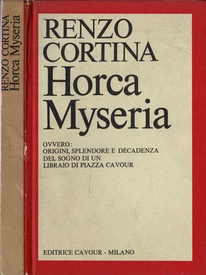 Horca Myseria - Renzo Cortina - copertina