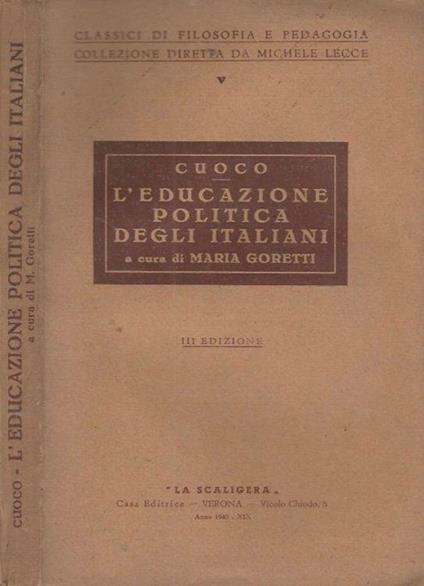 L' educazione politica degli italiani - Vincenzo Cuoco - copertina