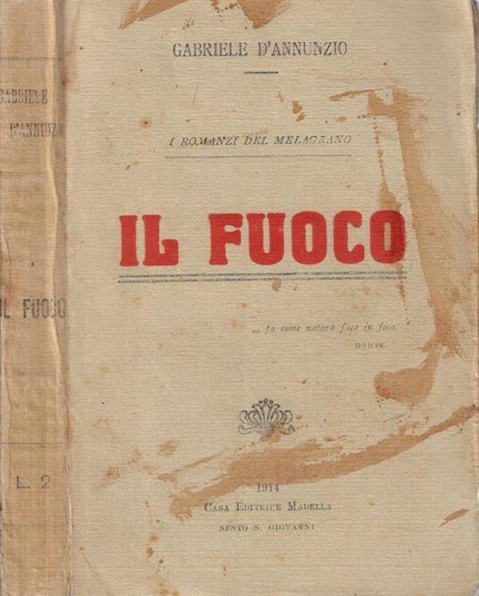 Il fuoco - Gabriele D'Annunzio - copertina