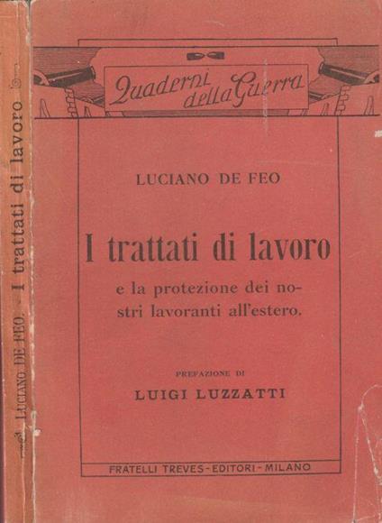 I trattati di lavoro - Luciano De Feo - copertina