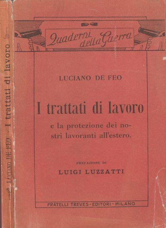 I trattati di lavoro - Luciano De Feo - copertina