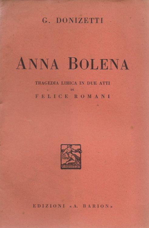 Anna Bolena - Gaetano Donizetti - copertina