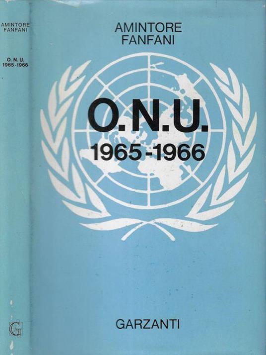 O.N.U. 1965-1966 - Amintore Fanfani - copertina