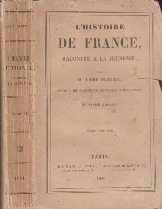 L' histoire de France - Lamé M. Fleury - copertina